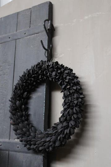 Krans Bakuli thin black 30 cm, Ophalen of Verzenden, Nieuw