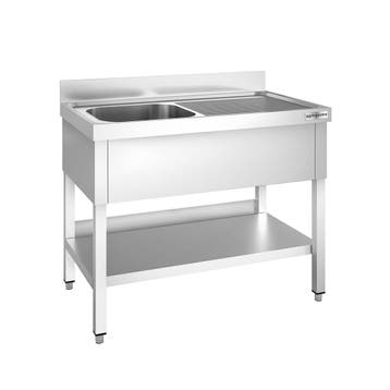 GGM Gastro | RVS spoeltafel PREMIUM - 1200x600mm - met |, Verzenden, Nieuw in verpakking, RVS Meubilair
