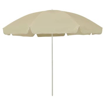 vidaXL Strandparasol 300 cm zandgeel, Verzenden, Nieuw, 2 tot 3 meter, Strandparasol