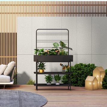 Plantenrek Aalsmeer met verhoogde plantenbak zwart casa.pro, Verzenden, Nieuw