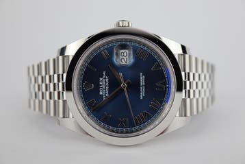 Horloge Rolex Datejust Niew Bright Bleu Roman, Sieraden, Tassen en Uiterlijk, Horloges | Heren, Staal, Polshorloge, Nieuw, Ophalen of Verzenden