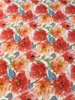 Stof met bloemrijke aquarelkunst - Textiel - 280 cm - 250 cm