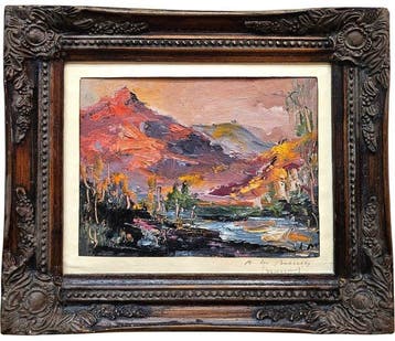 Catalan School (c.1950) - Landscape In Fauvist Light