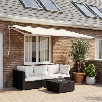 vidaXL Vervangingsdoek voor zonnescherm Crèmekleurig 400 ×, Verzenden, Nieuw