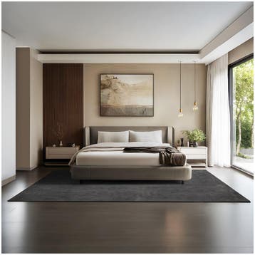 Kortpolig vloerkleed Soft Zone - 200 x 290 cm, antraciet, Verzenden, Nieuw
