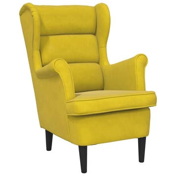 Relaxfauteuil Mosterdgeel 74x84cm | Laatste Stuk!, Gebruikt, 75 tot 100 cm, Ophalen of Verzenden, 50 tot 75 cm