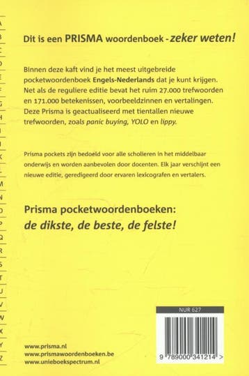 Prisma pocketwoordenboeken Engels-Nederlands / Prisma, Boeken, Woordenboeken, Verzenden, Gelezen, Marlies Pieterse-Van Baars