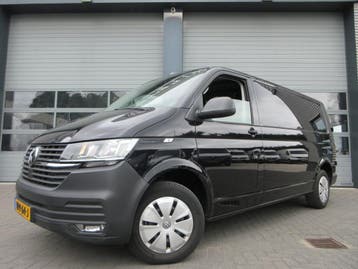 Volkswagen Transporter 2.0 TDI L2, Met Airco, Navigatie, App, Gebruikt, Euro 6, Volkswagen, Zwart