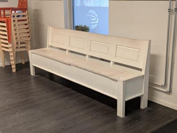 2x Houten bank met opbergruimte, Nieuw
