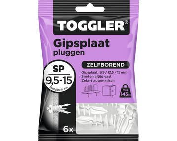Toggler Gipsplaatplug Sp 9 5 15 mm 6 Stuks, Verzenden, Nieuw