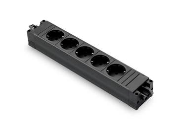 Bachmann Opstap Basis 5X 230V RA GST In/Uit Zwart (Europese, Verzenden, Nieuw, Overige typen