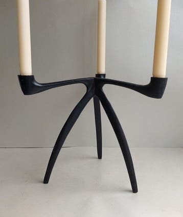 Bijenkorf - Kandelaar Tripod - Poeder gecoat aluminium -