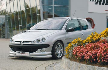 Rieger frontspoiler | 206: 09.98-05.06 - Cabrio CC, Sedan |, Auto-onderdelen, Carrosserie en Plaatwerk, Verzenden, Nieuw, Peugeot