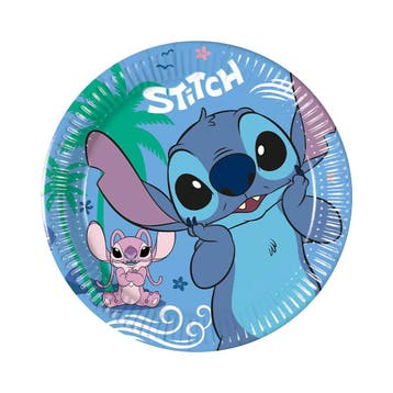 Gebaksbordjes Stitch & Angel 20cm (8st), Ophalen of Verzenden, Nieuw