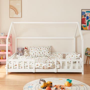 [en.casa] Kinderbed Sisimiut met uitvalbeveiliging 140x200 c, Verzenden, Nieuw