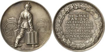 Zilver medaille ohne Jahr (1915) Medailleur Hoernlein, Fr..., Verzenden