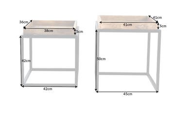 industrieele bijzettafel set van 2 SERVITEUR 45 cm metalen, Ophalen of Verzenden, Nieuw