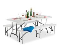 MaxxGarden Biertafel met banken - Vouwbare tuintafel + 2..., Verzenden, Nieuw