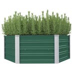 vidaXL Plantenbak verhoogd 129x129x45 cm gegalvaniseerd, 100 cm of meer, Verzenden, Nieuw, Metaal