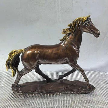 Beeld, Bronze Horse - 24 cm - Koper