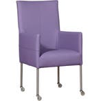 Set van 8 Leren eetkamerstoelen Spark - Toledo Lila, Ophalen of Verzenden, Nieuw, Leer, Vijf, Zes of meer stoelen