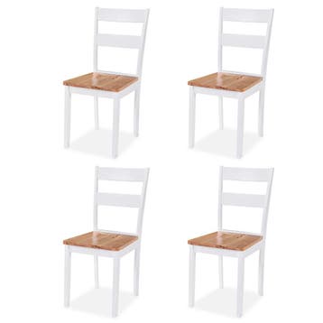 vidaXL Eetkamerset MDF en rubberwood, Verzenden, Nieuw