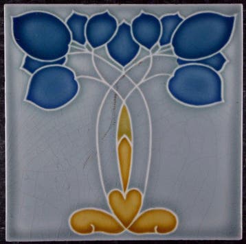 Jugendstil Tegel - Wessels Wandplattenfabrik - Art Nouveau