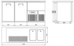 CombiSteel Bierkoeler | RVS | 2 Deuren Links + 2 Spoelbakken, Witgoed en Apparatuur, Ophalen of Verzenden, Nieuw