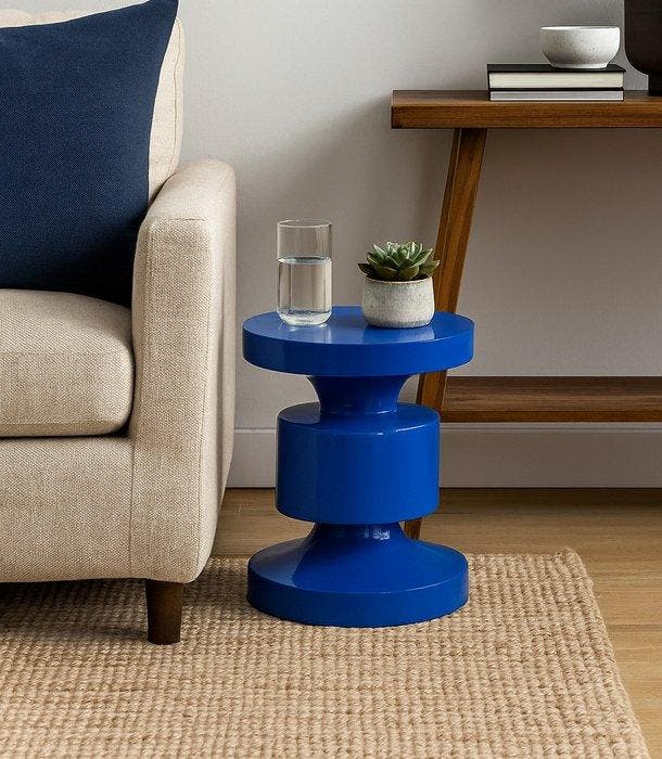 Moderne Blauwe - Bijzettafel - Magnesiumoxide, Antiek en Kunst, Kunst | Designobjecten