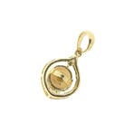 Gouden hanger met parel en diamanten; 0,03 ct., Sieraden, Tassen en Uiterlijk, Bedels, Ophalen of Verzenden, Gebruikt, Goud, Overige merken
