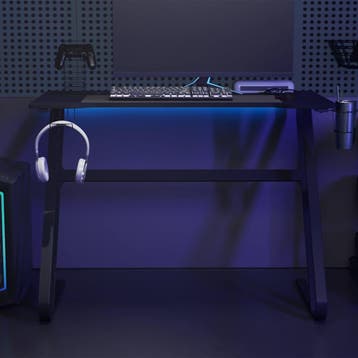 vidaXL Gamingbureau met ZZ-vormige poten 110x60x75 cm zwart, Huis en Inrichting, Bureaus, Verzenden, Nieuw