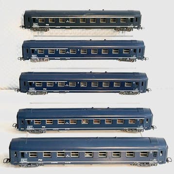 Jouef H0 - Modeltrein personenwagen (5) - Set van 5 retro, Nieuw