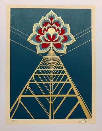 Shepard Fairey (OBEY) (1970) - Flower Power (Blue) #69