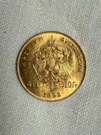 Oostenrijk. 4 Florins/10 Francs 1892 restrike