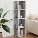 vidaXL Hoekkast 33x33x132 cm bewerkt hout betongrijs, Verzenden, Nieuw