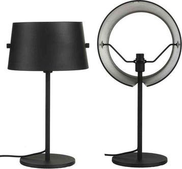 Mica Decorations Real Tafellamp - H53 x Ø28 cm - Zwart, Huis en Inrichting, Verzenden, Nieuw