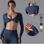 Dames Sport Top – Long Sleeve Yoga Push-Up Quick Dry, Verzenden, Nieuw