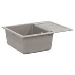 vidaXL Wasbak Grijs 620 x 500 mm 80% Kwarts en 20% Hars, Verzenden, Nieuw