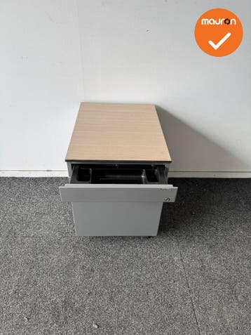 Ahrend Ladeblok - 57x42x56cm - Zilvergrijs - 3 lades - Grijs, Werkplek, Ophalen of Verzenden, Gebruikt, Kast
