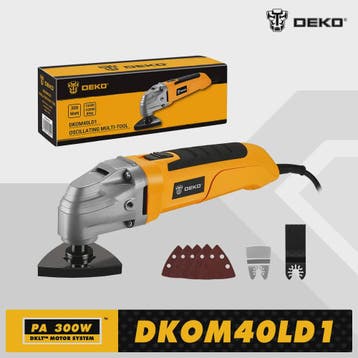 DEKO DKOM40LD1 Multifunctionele Oscillerende Tool - 300W, Va, Verzenden, Nieuw