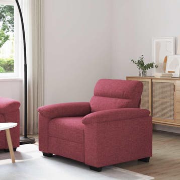 vidaXL Bankstoel Wijnrood 100x81x84 cm Stof, Huis en Inrichting, Verzenden, Nieuw, Stof, Minder dan 150 cm