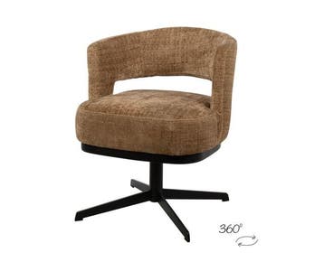 Eetkamerstoel Bruce draaipoot 360 - Cremona Cinnamon, Huis en Inrichting, Stoelen, Ophalen of Verzenden, Nieuw