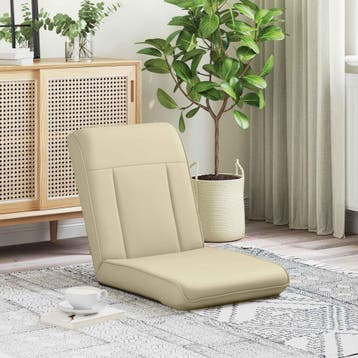 vidaXL Verstelbare vlo stoelen Crèmekleurig Kunstleer, Verzenden, Nieuw