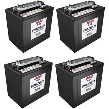 4 X Pacer 220Ah 6V Deep-Cycle Accu (T105), Verzenden