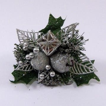 Kerstbijsteker Zilver Appel Cadeautje en Besjes doos, Ophalen of Verzenden, Nieuw