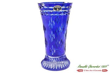 Boemia cristallo molato Blu Intenso 1950 Grande misura -