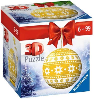 3D Puzzel - Kerstbal Geel (54 stukjes) | Ravensburger -, Verzenden, Nieuw