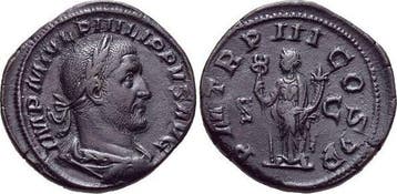 Bronze 244-249 n Chr Rom Philippus I Arabs 244-249 n Chr, Verzenden