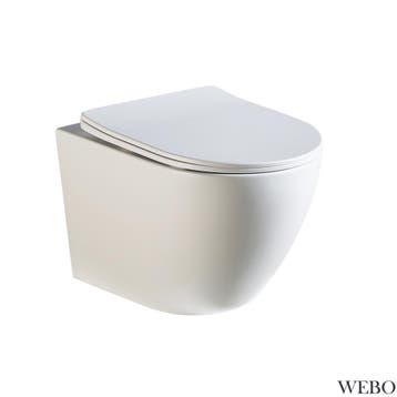 SALE: WEBO Toilet Hangend Randloos inclusief Wandcloset, Ophalen of Verzenden, Nieuw, Toilet