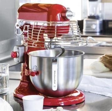 Kitchenaid professionele mixer 6,9 l rood – 5KSM7990XXEER-, Ophalen of Verzenden, Zo goed als nieuw